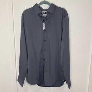 NWT Express Men's Charcoal Button-Down Shirt
